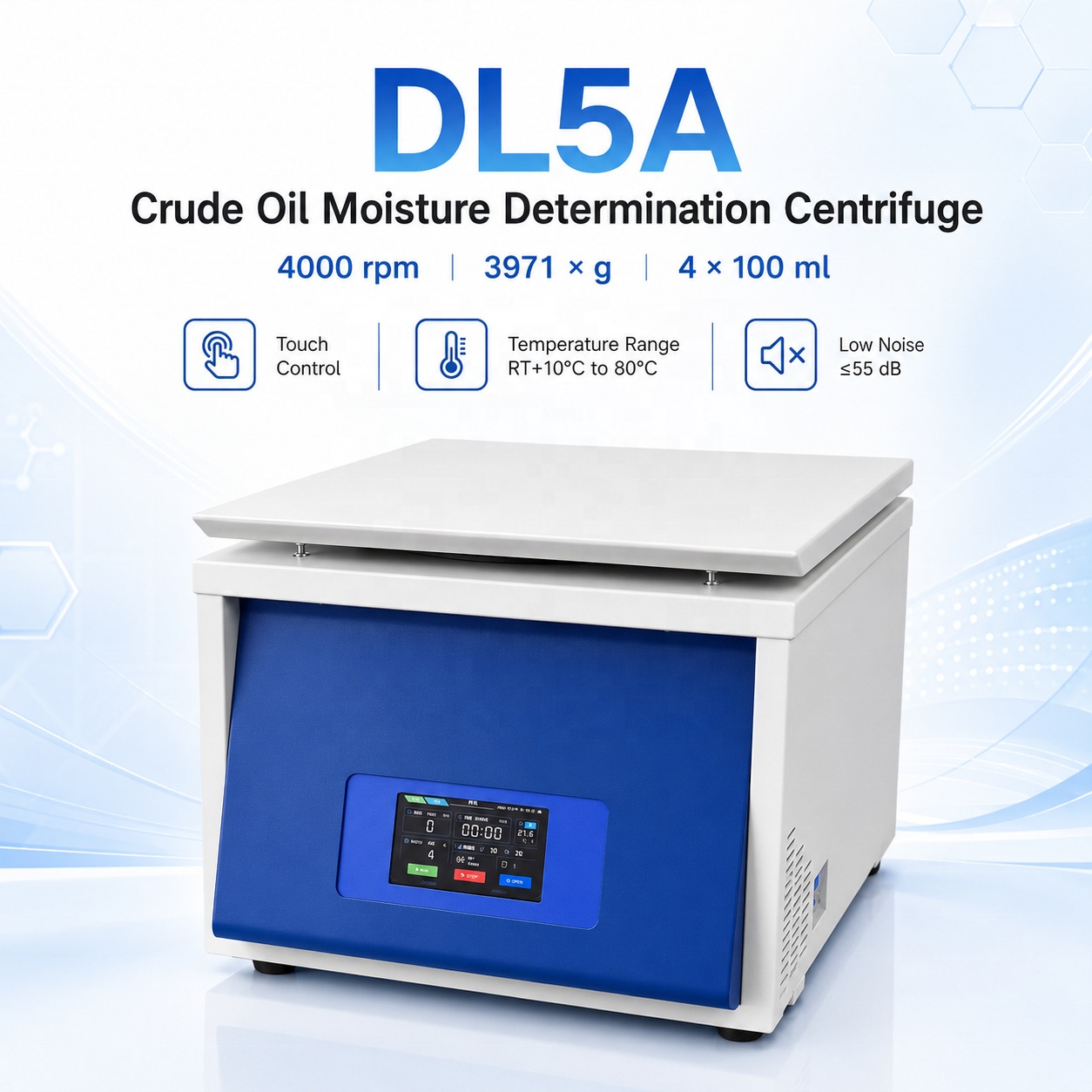 Cenlee DL5A 4000rpm 4x100ml Heated Crude Oil Moisture Determination Centrifuge for Petroleum Laboratory Oil Water Separation