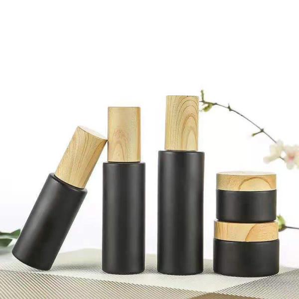 6ml Leakproof Cosmetic Glass Bottles Roller Ball Perfume Bottle With Bamboo Lid