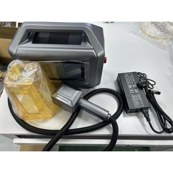 Small Handheld Expire Date logo Coding 20w 30w Portable Fiber Laser Marking Machine for Metal Plastic Glass Cable Wire Tube