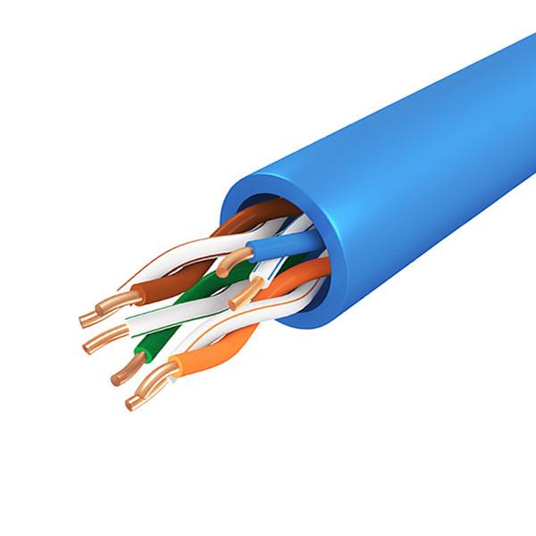 1000ft 23AWG UTP CAT6A Cable CMR Plenum Cable Blue PVC Jacket Against Dust