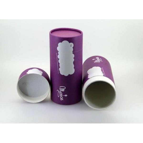 Elegant Purple Cylindrical Kraft Paper Cans Packaging for Tea / Food / Cosmetics Packaging