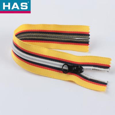 Convenient 15 Pieces Metal Puller Automatic Head Color-Blocked Nylon Zipper For Shoes Boots And Backpacks