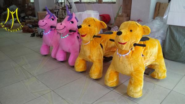 Hansel hot-selling walking animal plush ride for mall electronic game machine