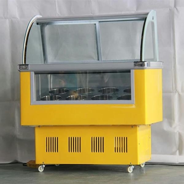 Ice Cream Refrigerated Display Cabinet Commercial Direct Cooling