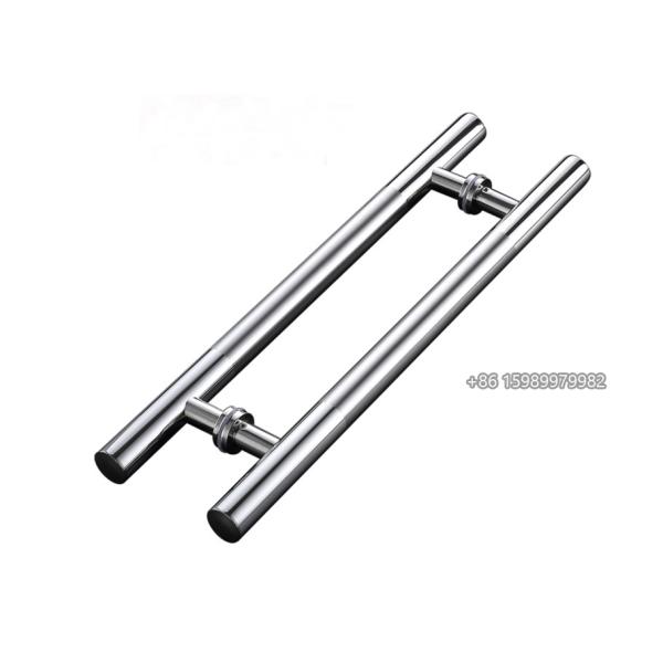 Brushed Stainless Steel Glass Door Handles 500mm Length Strengthened