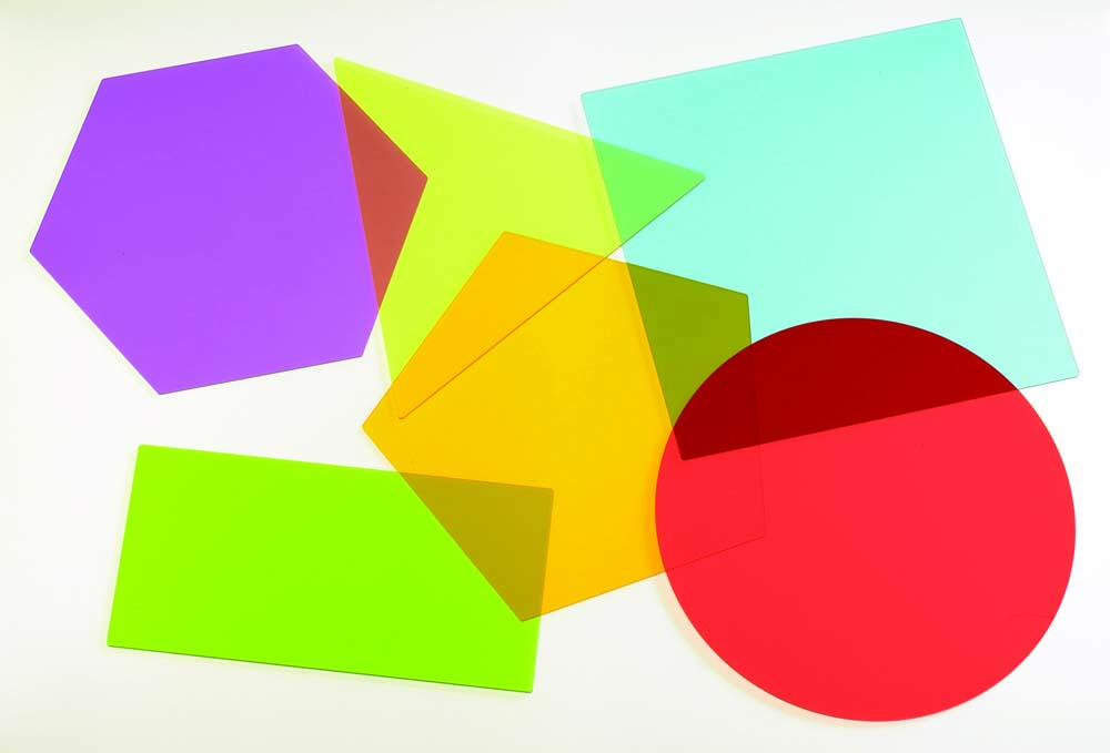 Multicolor Extruded Custom Acrylic Sheets Geometric Shapes Customizable For Kids Crafts