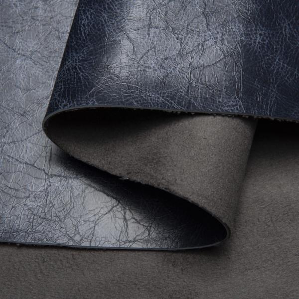 Soft Handfeel 1.5-2.5mm Suede Backing Oil Wax Crazy Horse Leather PVC Artificial Leather For Sofa Seat Bag