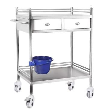 Lab Rolling Cart 3 Shelves Shelf Stainless Steel Rolling Cart Catering Dental Utility Cart Commercial Wheel Dolly