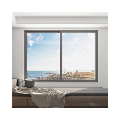 Abertura horizontal Janela deslizante de alumínio de design moderno com vidro duplo de poupança de energia