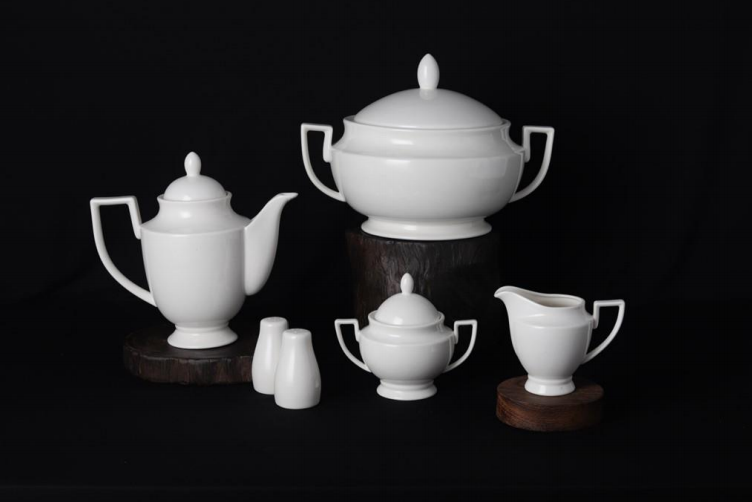 new bone china - tea set /tea pot/sugar pot/creamer/tureen white glaze for daily used ceramics