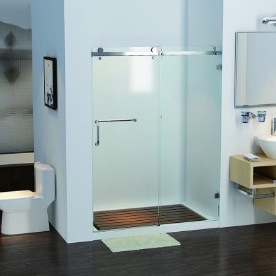 10mm Tempered Sliding Glass Shower Screen With Stainless Steel Orb Rail System