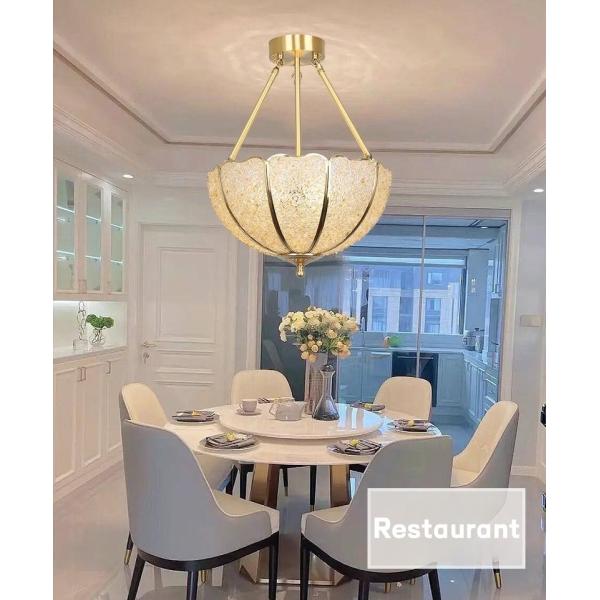 All Copper Crystal Chandelier Living Room Bedroom Study Hotel Room Homestand  Watermelon Light