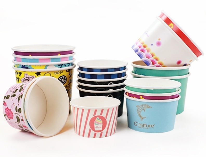 Shipping Cost Eco-Friendly Biodegradable Disposable Paper Bowl for Ice Cream and Salad