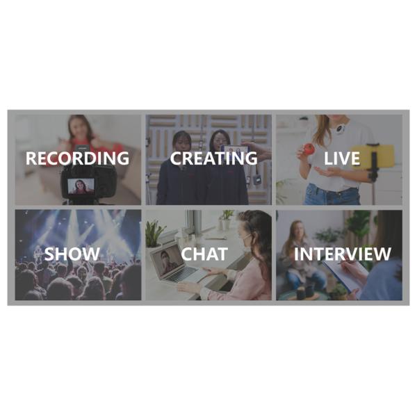 Wireless Lapel Microphone for Camera Vlogging 797AUDIO WCR02 Equivalent Noise Level 20dBA