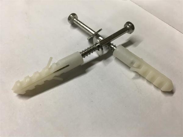 Long hexagon head screws and nylon L part toilet floor mounting bolts