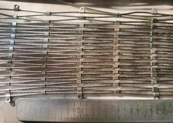 Silver SUS304 Stainless Steel Balustrade Mesh Easily Assembled Anti Corrosive