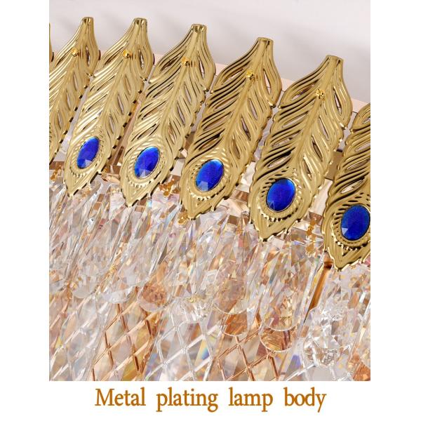 Пост-современная роскошная лампа спальни столовой комнаты прожития потолочной лампы пера хрустальной люстры
