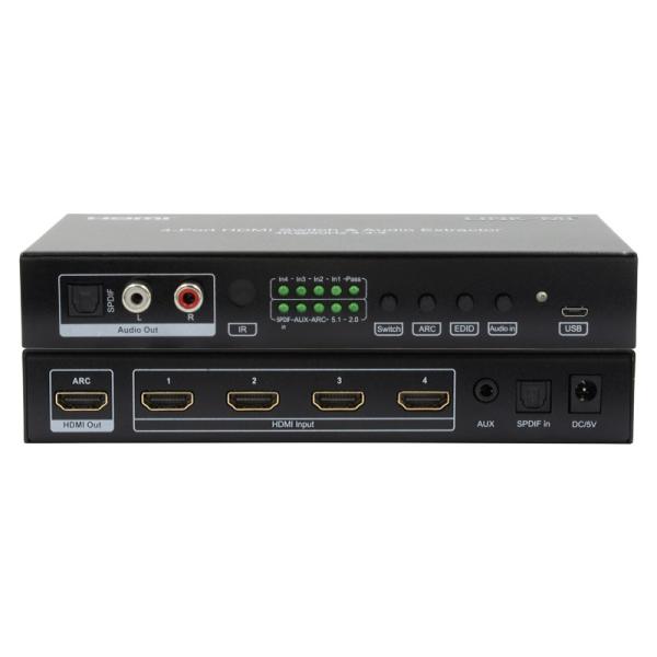 256mA 4X1 HDMI Switcher Box 2.0 Switch YUV4:4:4 18Gbps Support ARC CEC HDR