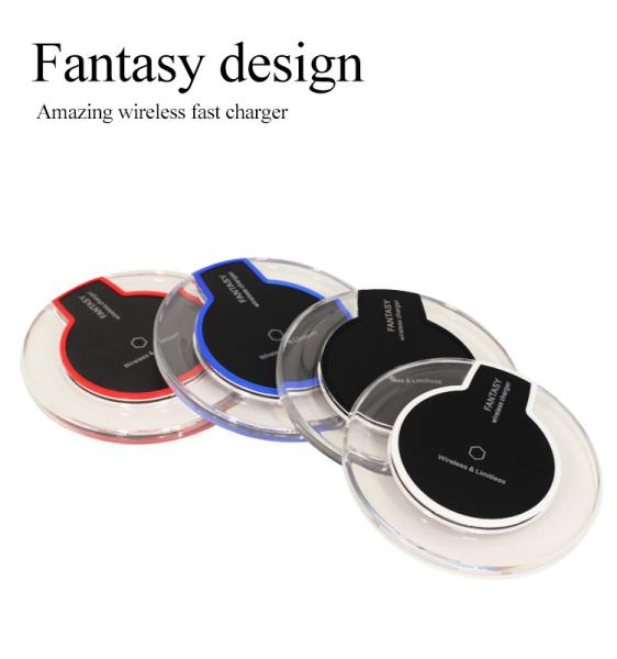 Hot Selling Crystal Wireless Fast Charger, Safe and High Quality Wireless Charger Pad