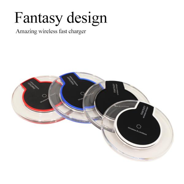 Hot Selling Crystal Wireless Fast Charger, Safe and High Quality Wireless Charger Pad