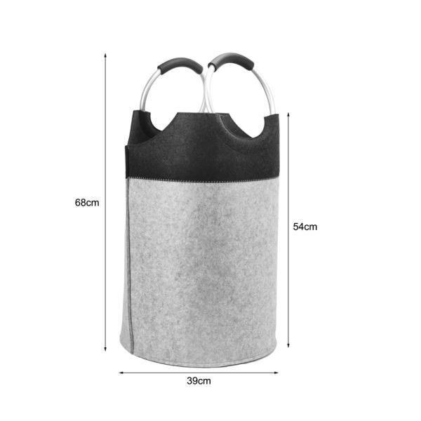 3mm 4mm Felt Storage Basket Collapsible Laundry Bags 39*68cm