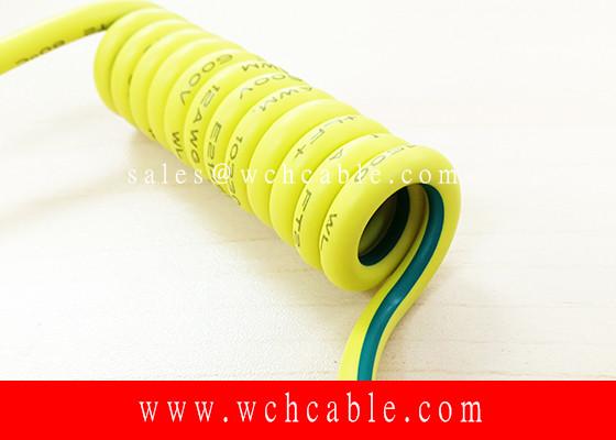 Long Flex Life Spiral Cable With Oil Resistant PVC Insulation For Instrumentation