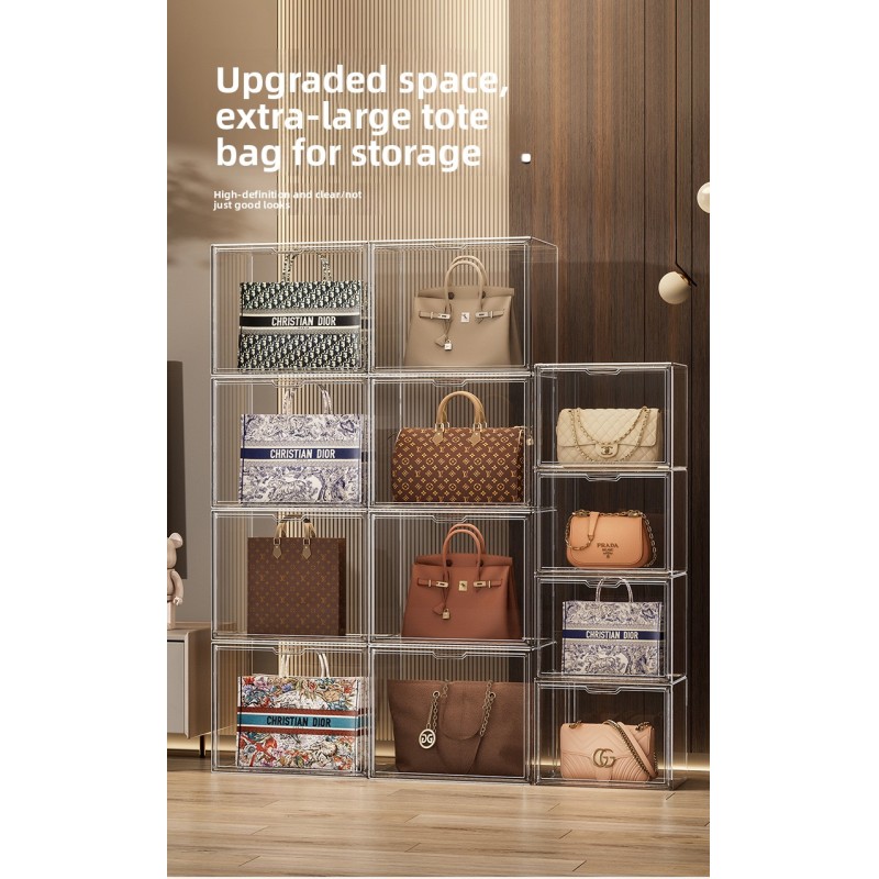 Factory Direct Clear Acrylic Storage Box Display Case Shoe Organizer Large Capacity Sturdy Action Figure Display