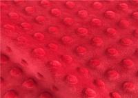 Poliéster 100% gravado de Dot Minky Plush Fabric da cobertura do bebê para brinquedos