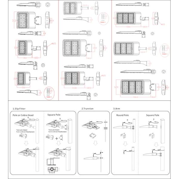 IP65 High Power LED Shoebox Light , Outdoor Parking Lot Lights 130LM/W