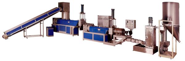 PE PP film Plastic Recycling Machine , Auto Agglomerator Recycling Line