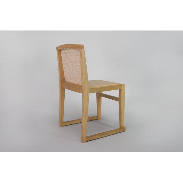 Solid Wood Dining Chairs U Stackable Rattan Backrest Furniture for Hotel Restaurant NO Folded Furniture Finish Nitrolacquer