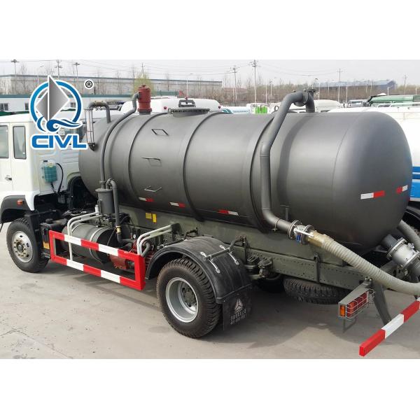 new HOWO 4x2 8M3 Vacuum Sewage Suction Tanker Truck For Sale 266hp engine