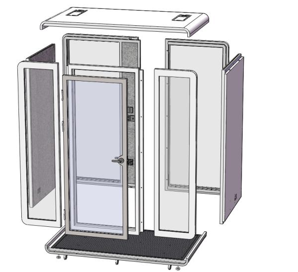 Acoustic 2 Person Meeting Pod Soundproof 35dB Modular Capsule House