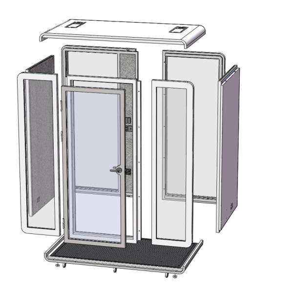 Soundproof Phone Booth with 7-layer Acoustic Structure and 5 Year Warranty for Indoor Usage