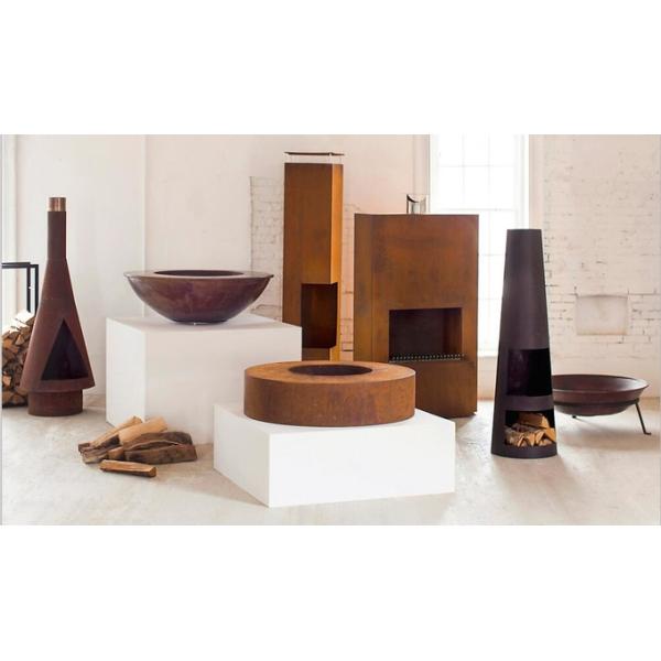 Камин прямоугольного сверхмощного Pinacate Corten металла Moder Desiagn на открытом воздухе