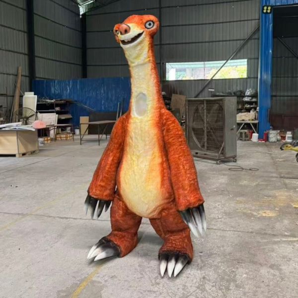 Interactive Realistic Sid Cartoon Sloth Costume For Amusement Park