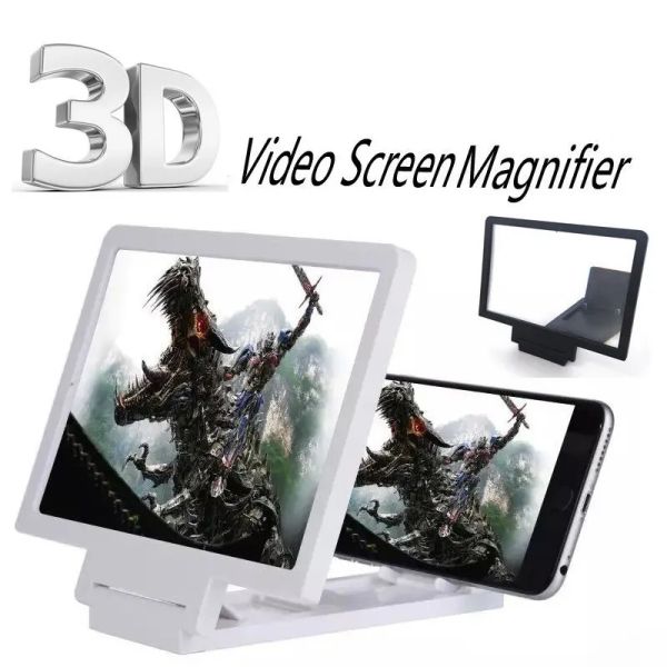 Wufan Mobile Phone LED Magnifying Glass 2X Folding Enlarged 3D Magnifier Screen Portable HD Amplifier