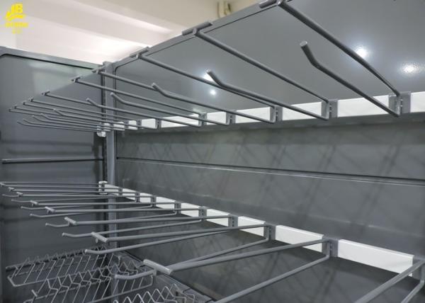 Middle Back Panel Supermarket Storage Racks Cold Rolled Steel Material