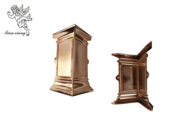 Copper Coffin Decorative Casket Corners Christ 001# PP / ABS Material For Swing Bar