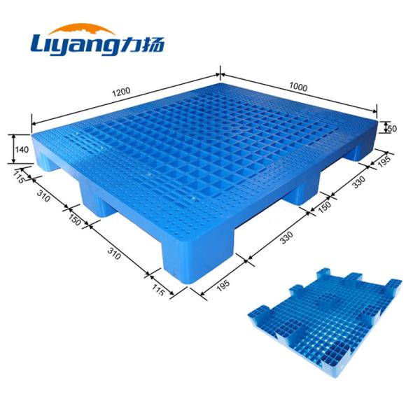 9 pés reforçaram a parte superior lisa do HDPE plástico da pálete que envia páletes plásticas