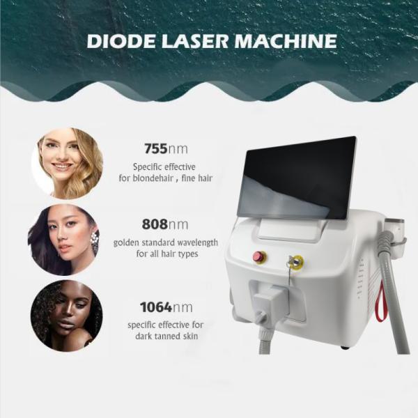 Portable 2 in 1 Diode 808 Hair Removal and Skin Analyzer Machine Triple Wavelength 808nm Diode Laser System for Permanent Hair Removal