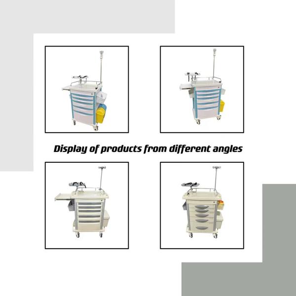 Тележка алюминиевой аварийной ситуации ABS 960mm медсестры функции вливания ящика рамки медицинская