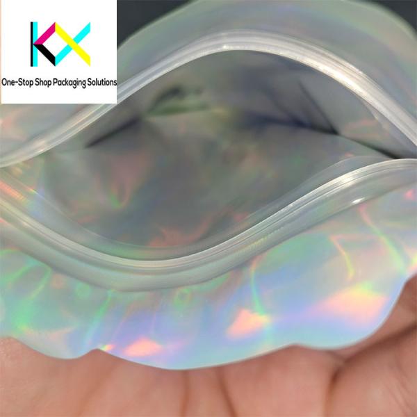 Rotogravure Printed Resealable Plastic Edible Cut Die Ziplock Pouch 3.5g 7g 14g Special Shape