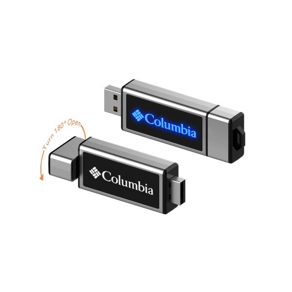 Как на фотографиях показать кристаллический USB-накопитель с светодиодным светом для поддержки загрузки данных