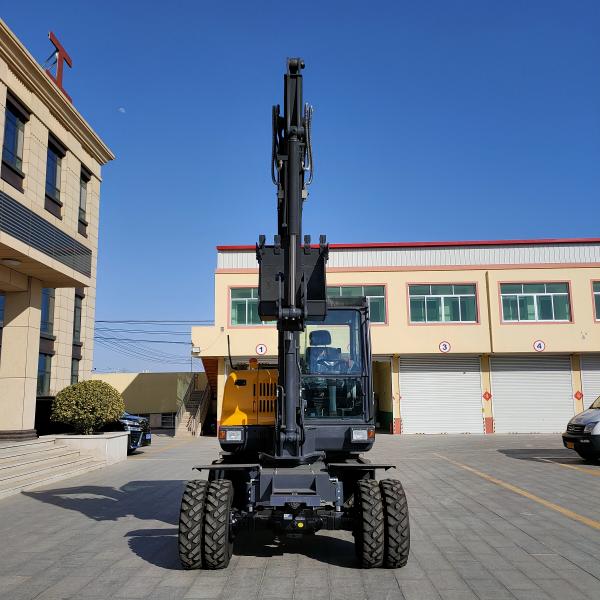 Mini Excavator Digger Hydraulic 6.5 TON Compact Excavators Machine Wholesale Mini Wheel Excavator
