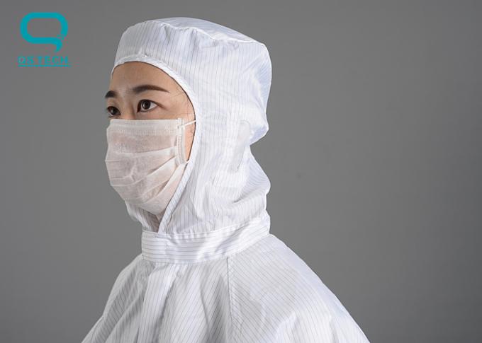 Пальто лаборатории Coverall Workwear комбинезона халата чистой комнаты работы 130g 100D противостатическое