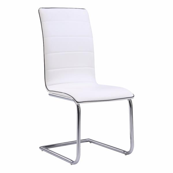 Stackable PU Leather Metal Leg 30KGS 0.42CBM Modern Dining Chair