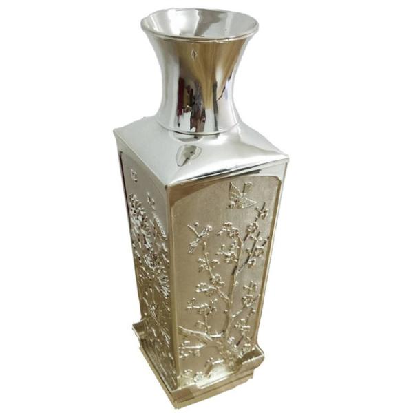 Steel Flower Vase Aluminum Galvanized Metal Vase For Living Room