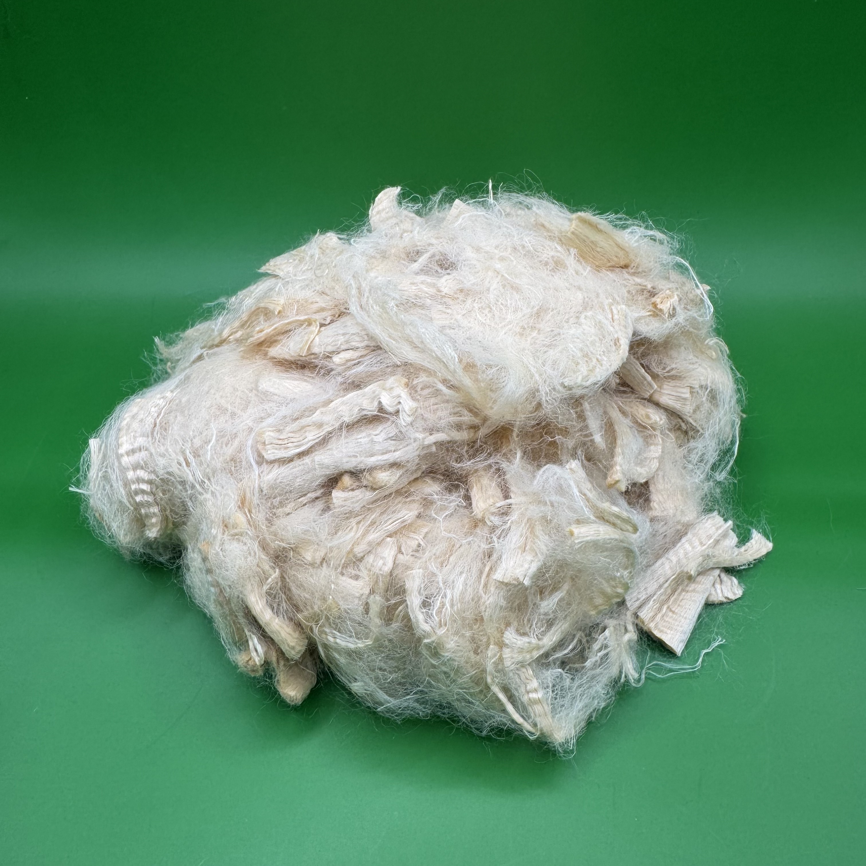 1.5D 25mm Soybean Protein Staple Fiber Light Yellow Color for Spinning Blended Yarn Textile Production Custom Size