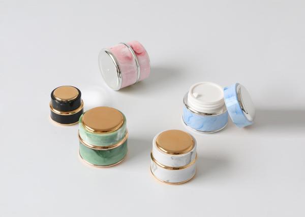 frasco cosmético plástico da parede dobro preta luxuosa de 15g 30g 50g para o verniz para as unhas uv